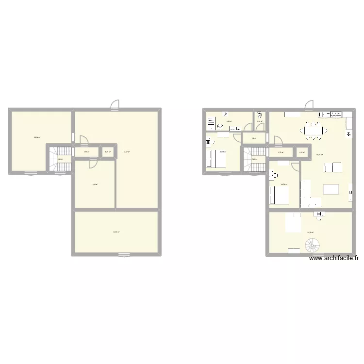 Bourg Neuf Section 3. Plan de 17  et 291 m²