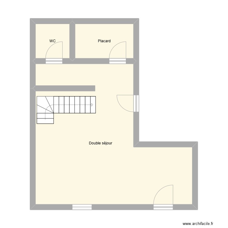 St nicolas rdc. Plan de 3 pièces et 46 m2