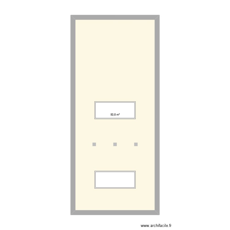 CFAI CHARTRES. Plan de 1 pièce et 51 m2
