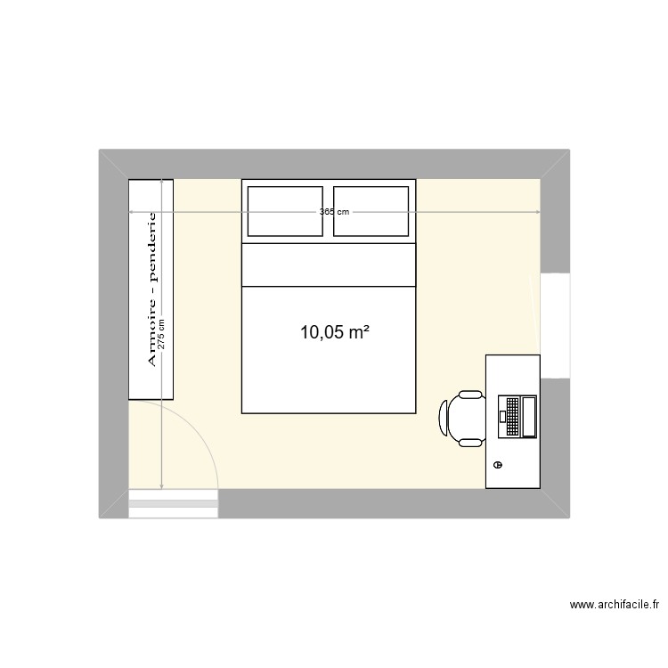 Chambre Thaïs. Plan de 0 pièce et 0 m2
