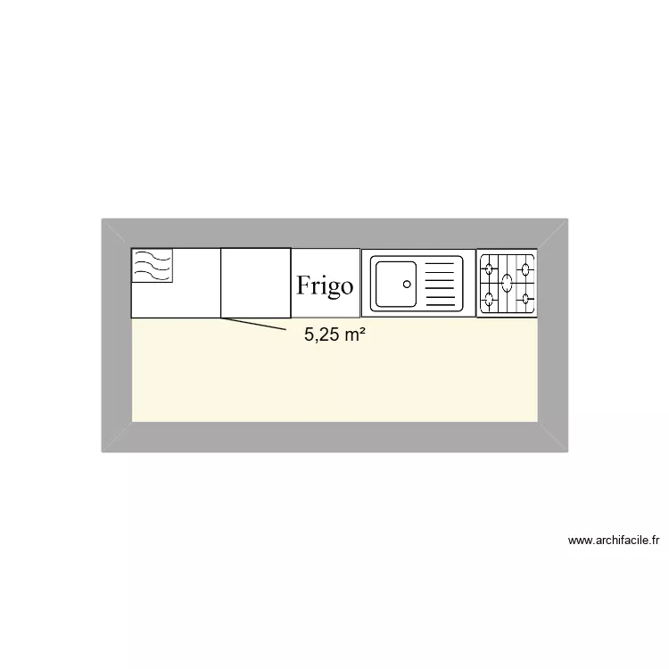 PLAN. Plan de 1  et 5 m²