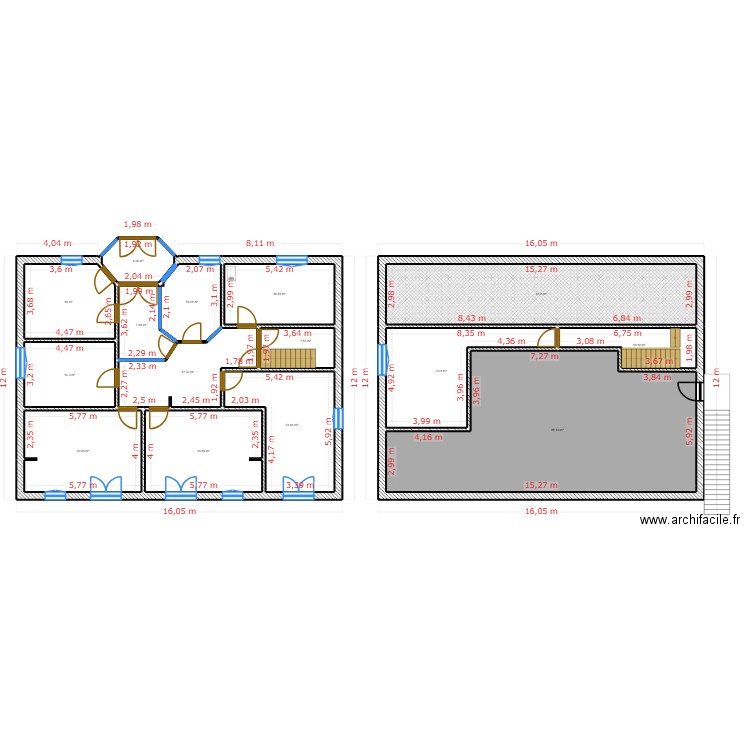 Maison de santé - Rez. Plan de 11 pièces et 165 m2