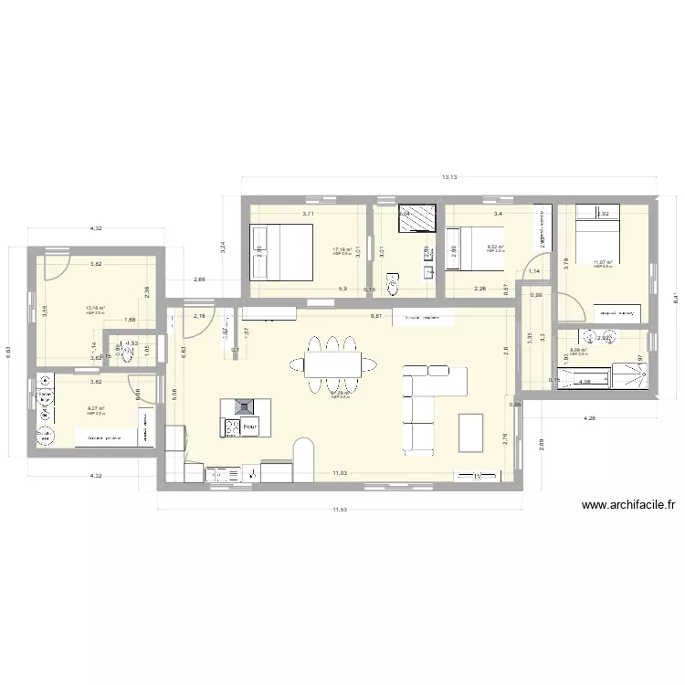 nouveau plant do 2l. Plan de 7  et 131 m²