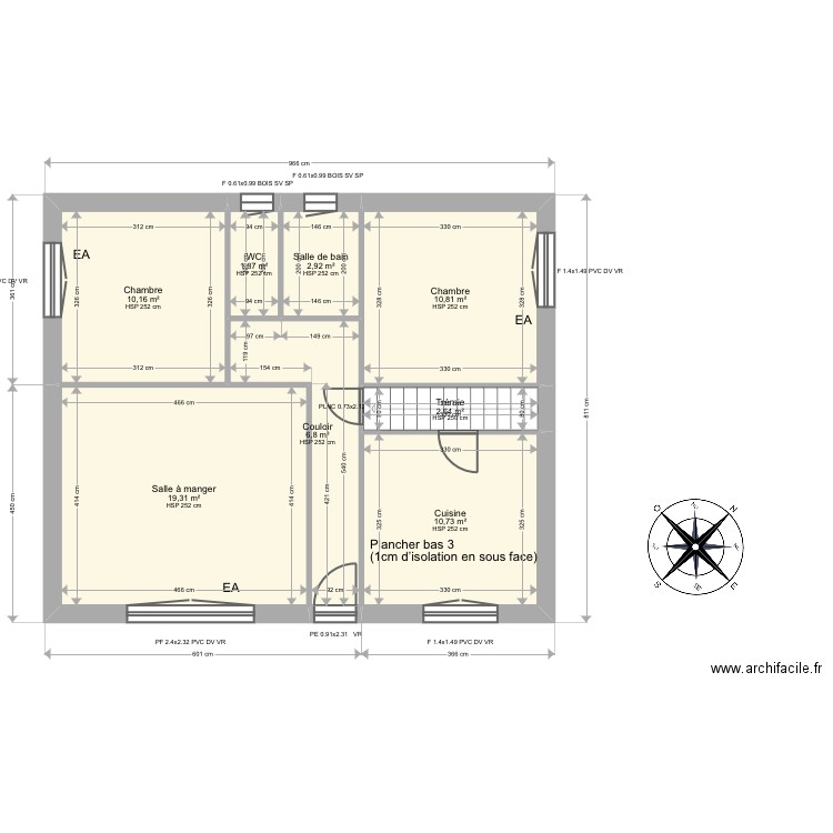 ML23053540. Plan de 14 pièces et 197 m2