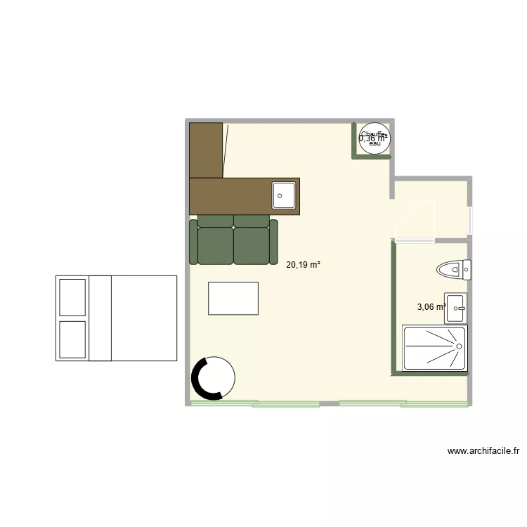 Casita. Plan de 3 et 24 m² Casita. Plan de 3 et 24 m²