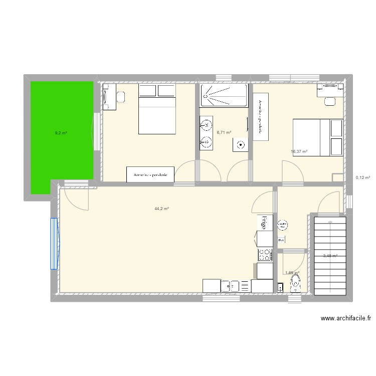 Narosse R+1. Plan de 0 pièce et 0 m2