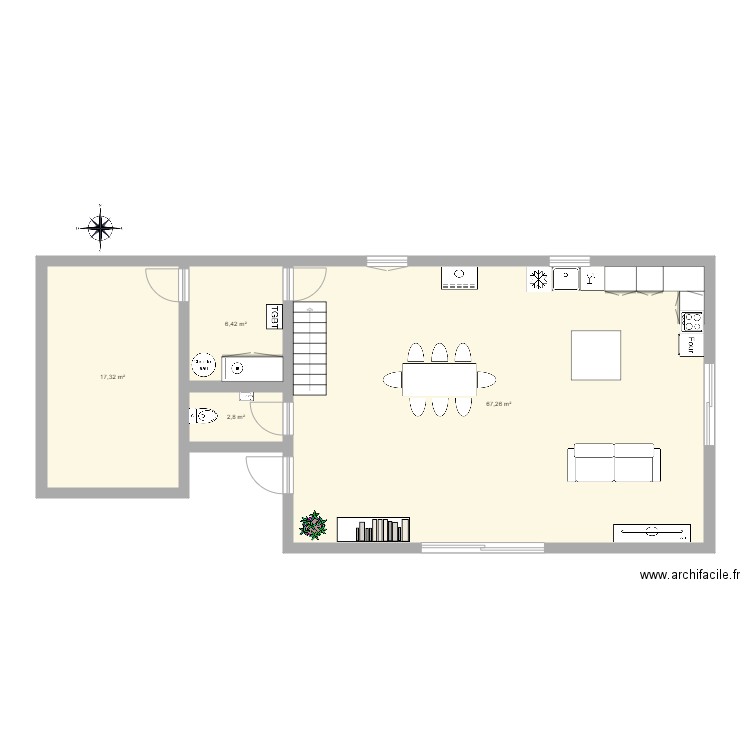 HOUSE1. Plan de 4 pièces et 94 m2