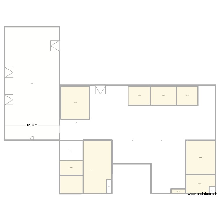 Plan Gennevilliers WIP2. Plan de 13 pièces et 702 m2