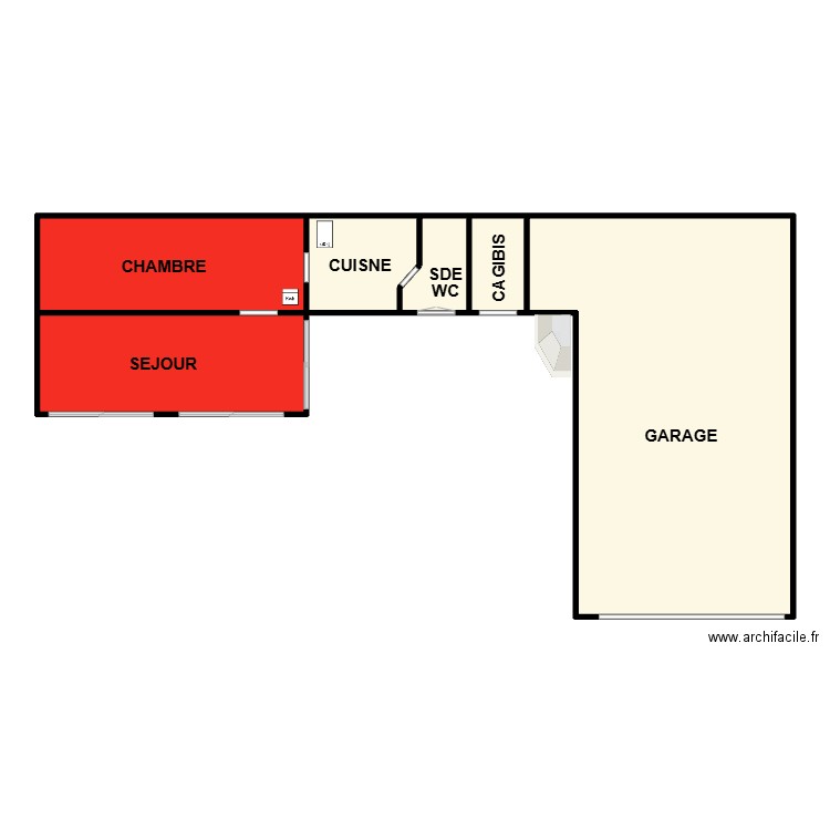 JOUNEAU. Plan de 6 pièces et 117 m2