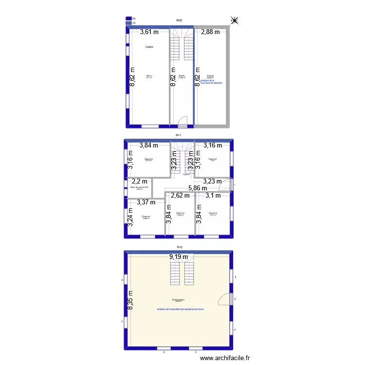 PEYRE DE FABREGUES J&eacute;r&ocirc;me. Plan de 