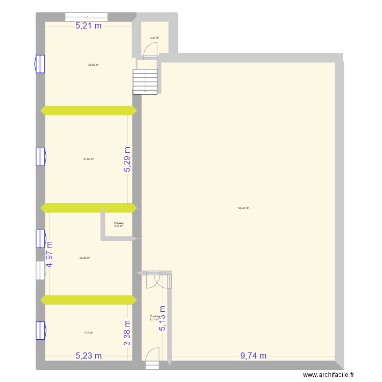 BERNE. Plan de 8 pièces et 304 m2