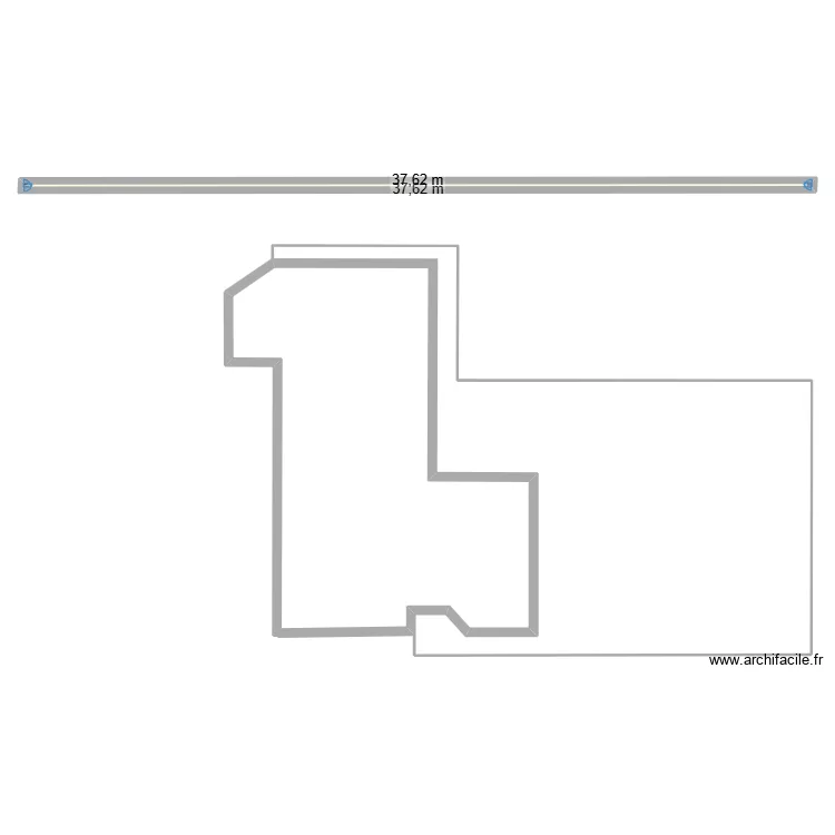 Maison 2. Plan de 1  et 7 m²