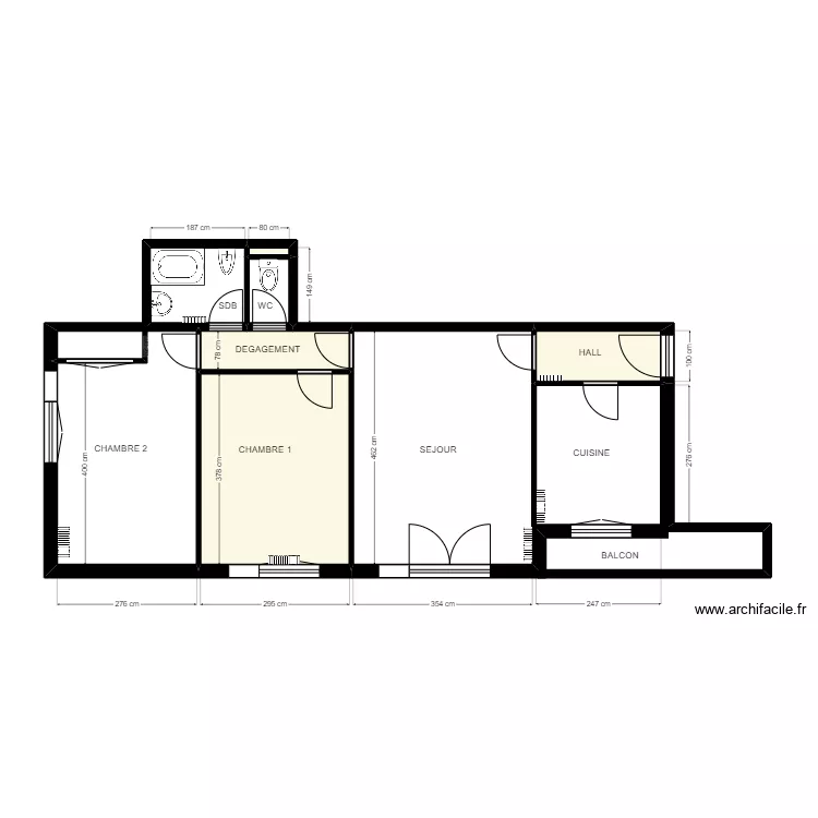 SORBIER APPARTEMENT EXISTANT COTE. Plan de 