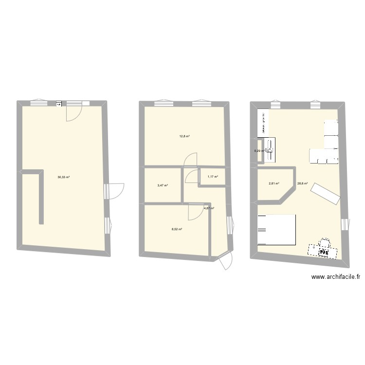 aigues vives final V2. Plan de 9 pièces et 93 m2