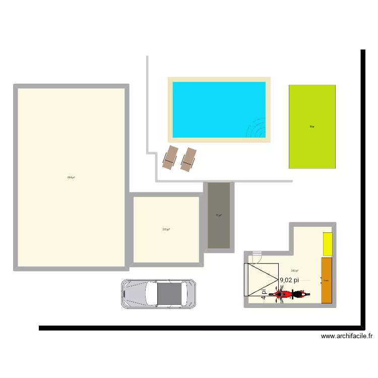 Garage. Plan de 