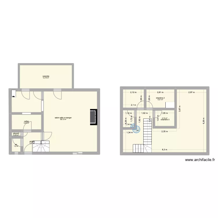 plan maison. Plan de 9 et 108 m² plan maison. Plan de 9 et 108 m²