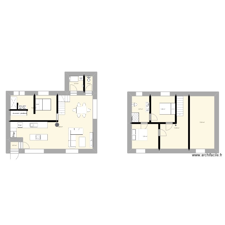 BEG ER LANN v2. Plan de 10 pièces et 128 m2
