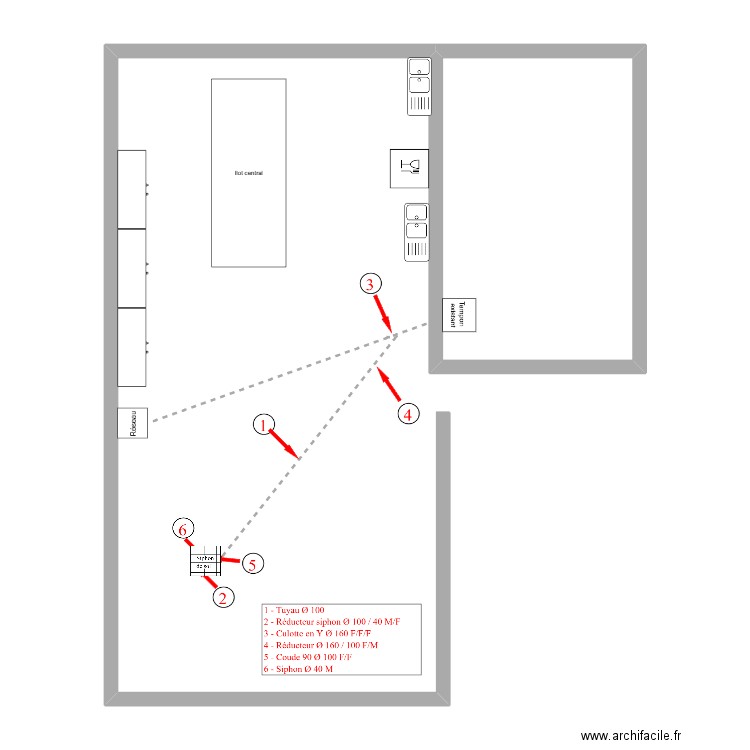 PLan de pérage réseau - MORVAN B7 N-1. Plan de 1 pièce et 22 m2