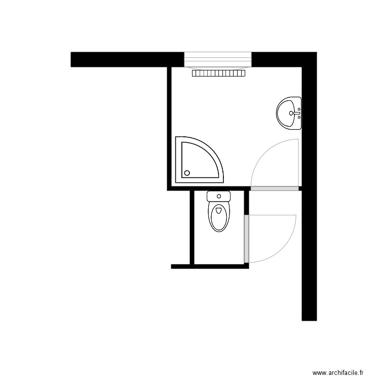 COLOMBET. Plan de 2 pièces et 6 m2
