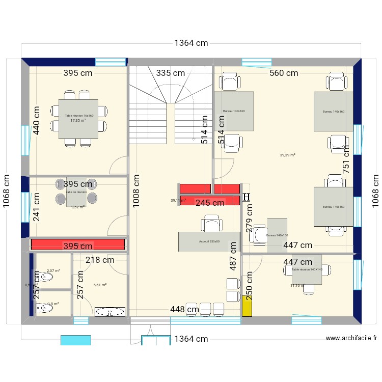 Des murs. Plan de 28 pièces et 409 m2