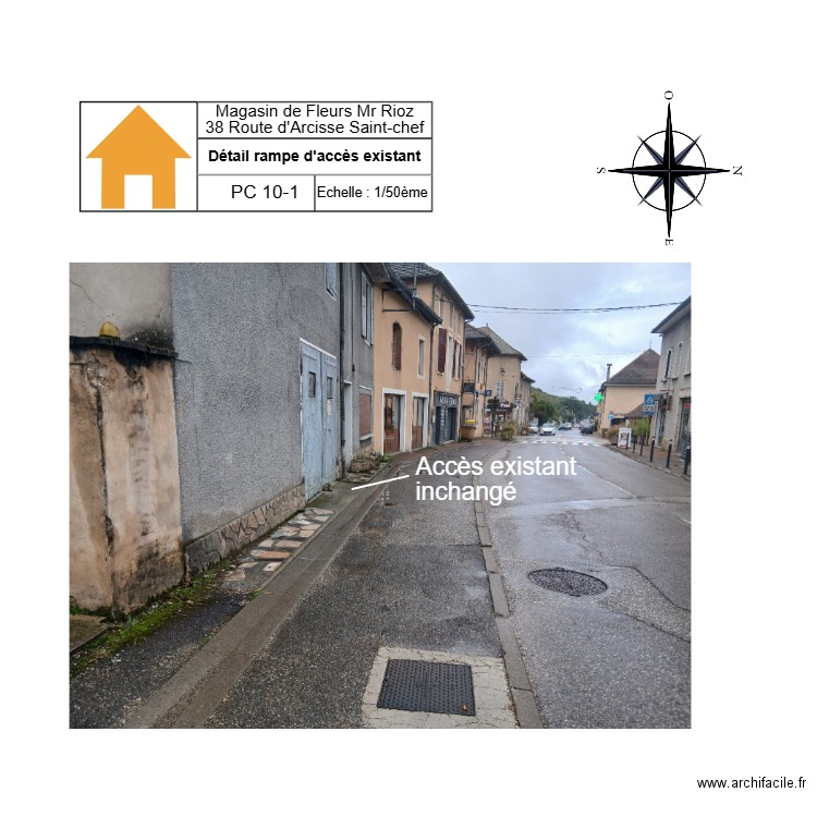 PC 10-1 Détail rampe d\'accès. Plan de 0 pièce et 0 m2