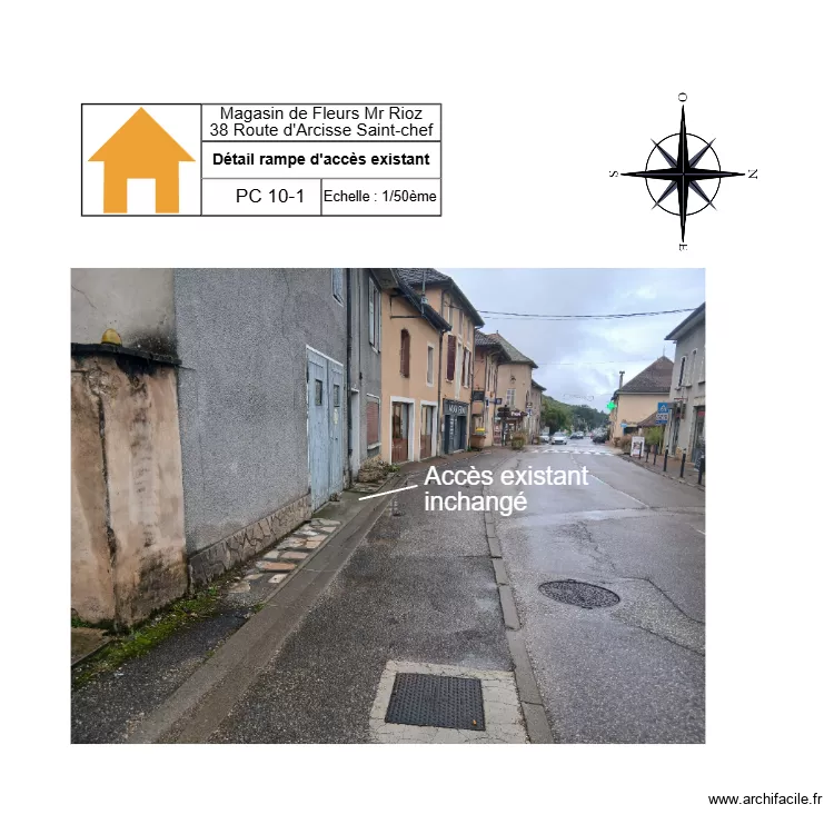 PC 10-1 D&eacute;tail rampe d\'acc&egrave;s. Plan de 0 pièce et 0 m2