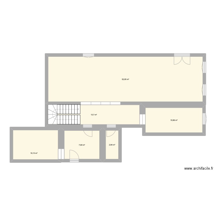 Chalet Les Copains. Plan de 6 pièces et 98 m2
