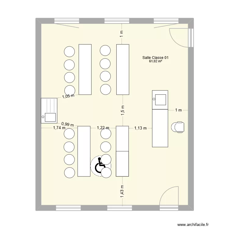 COLLEGE D'ALZON VESTRIC ET CANDIAC. Plan de 2  et 122 m²