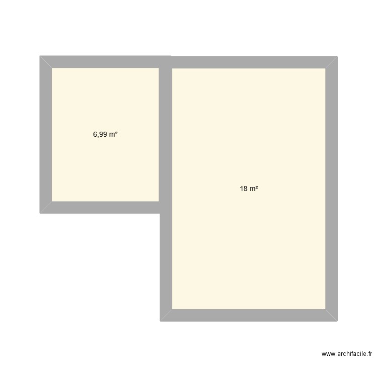 1 этаж. Plan de 2 pièces et 25 m2
