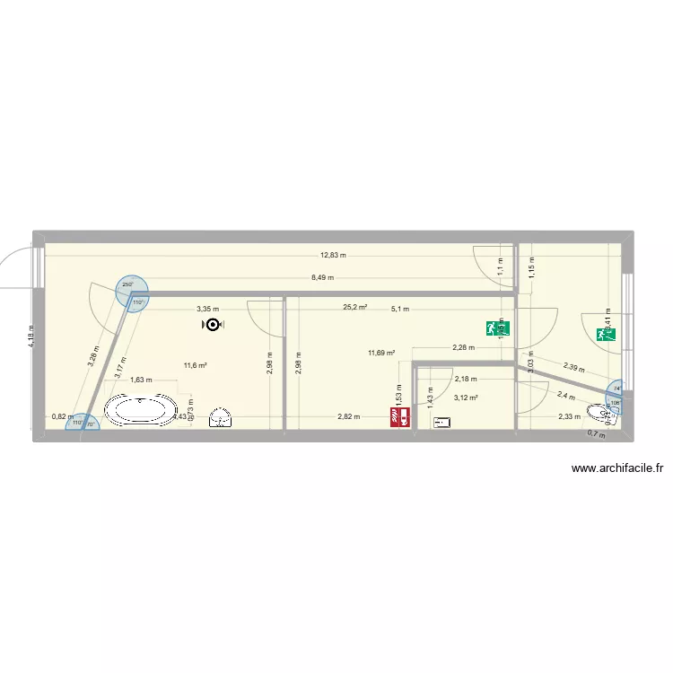 T2 LA BUISSE Monset. Plan de T2 LA BUISSE Monset. Plan de