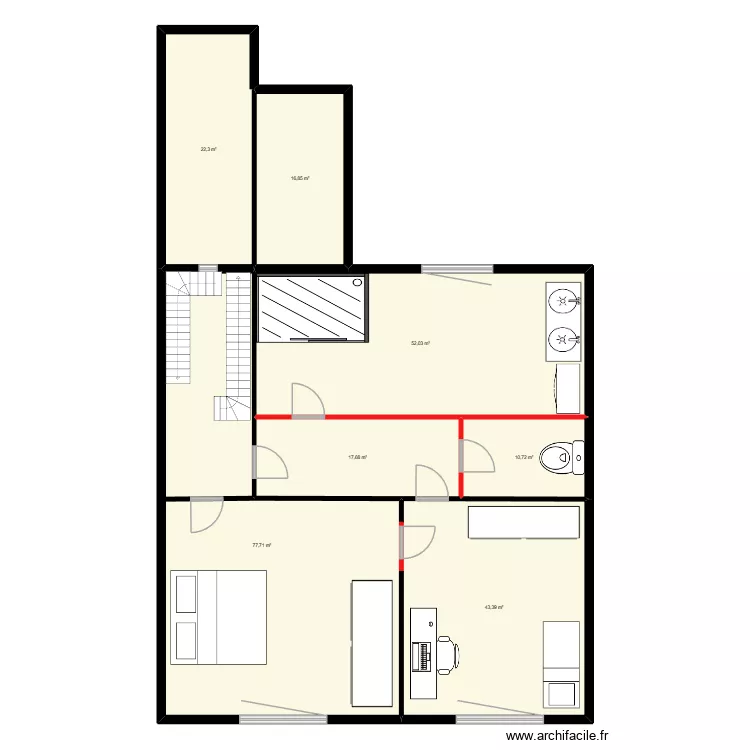 etage Andrea id&eacute;e 1. Plan de 
