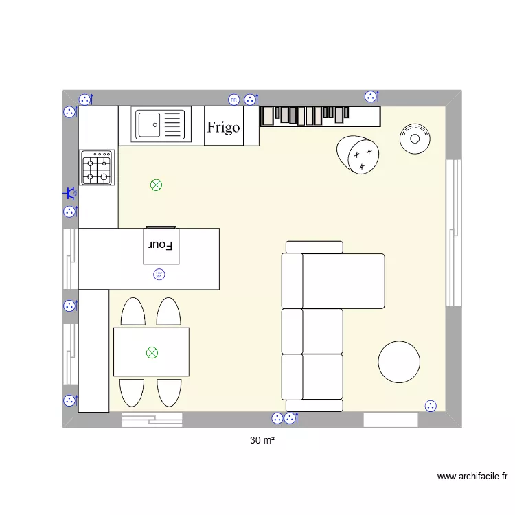 R&ecirc;ve 2. Plan de 1  et 30 m²