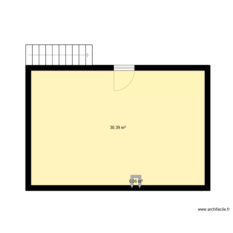 DECHELLE - Chambre. Plan de 