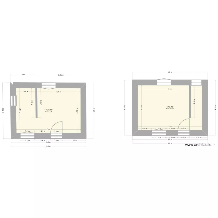 Taroudant-01. Plan de 2  et 35 m²