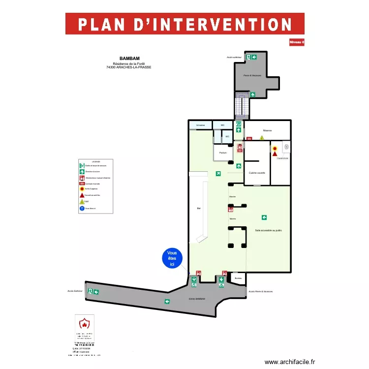 Plan d'intervention BAMBAM. Plan de 25 Pièces et 418 m²