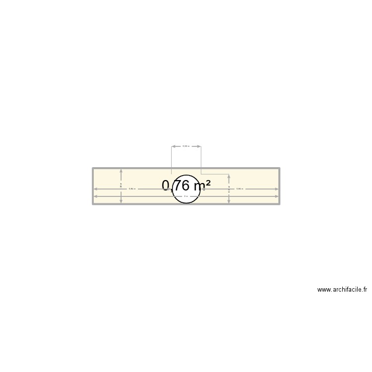 Rhodes 1. Plan de 1 pièce et 1 m2