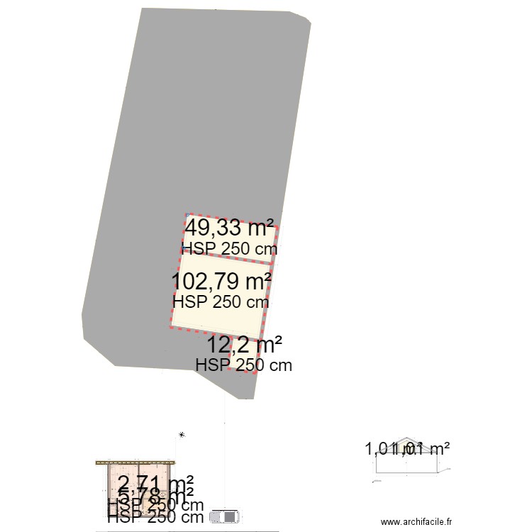 zilia. Plan de 5 pièces et 173 m2