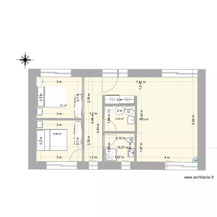 Agrandissement 1. Plan de 