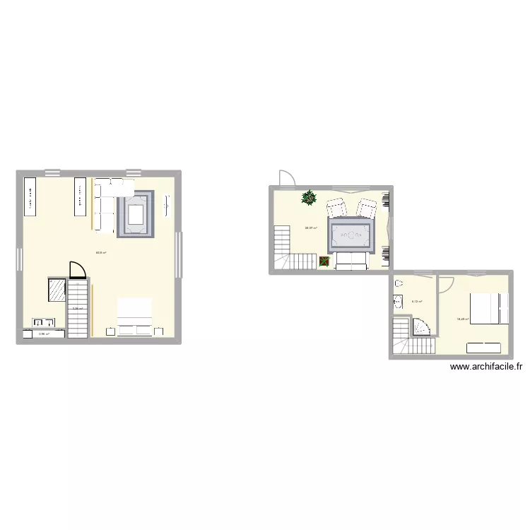 annexe greg. Plan de 6  et 115 m²