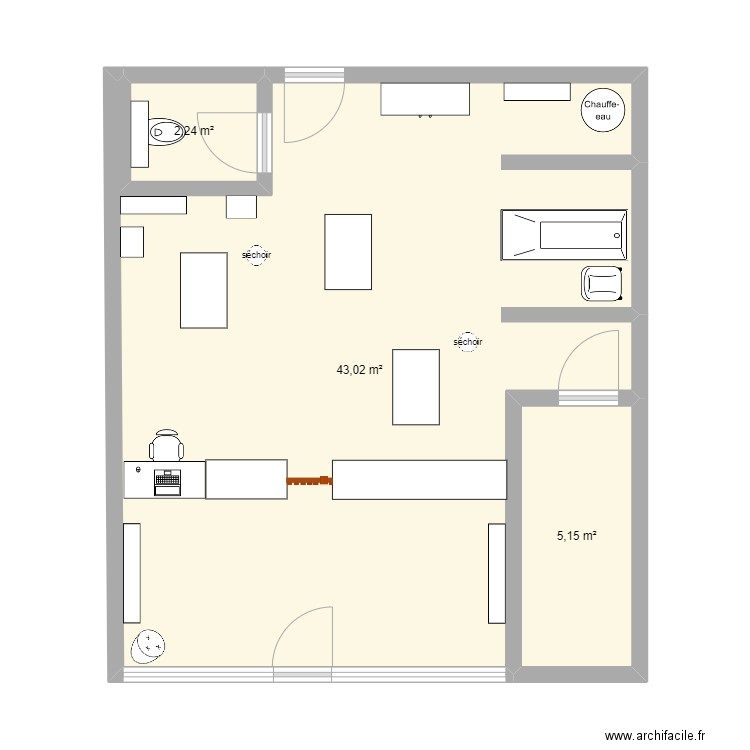 Salon Dandy Dog. Plan de 0 pièce et 0 m2