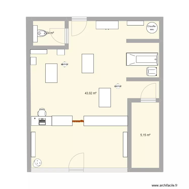 Salon Dandy Dog. Plan de 