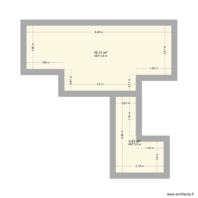 grenier. Plan de 0 pièce et 0 m2