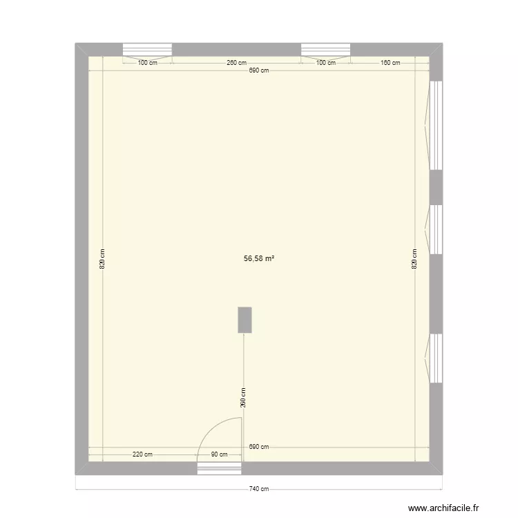 Voreppe T3 RdC N&deg;1. Plan de 