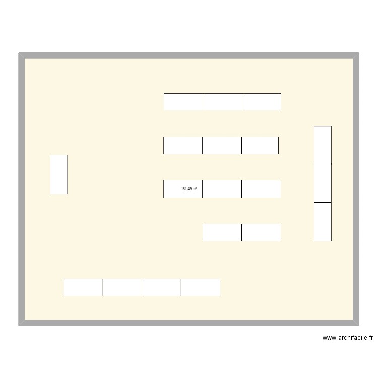 salle2. Plan de 1 pièce et 181 m2
