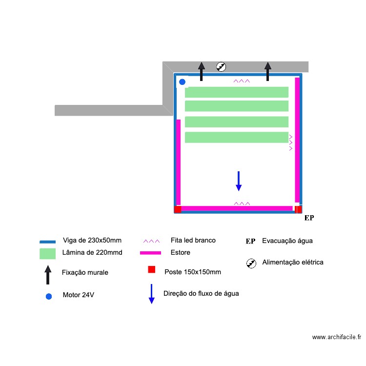 SANTOS V2 Loulé. Plan de 1 pièce et 11 m2