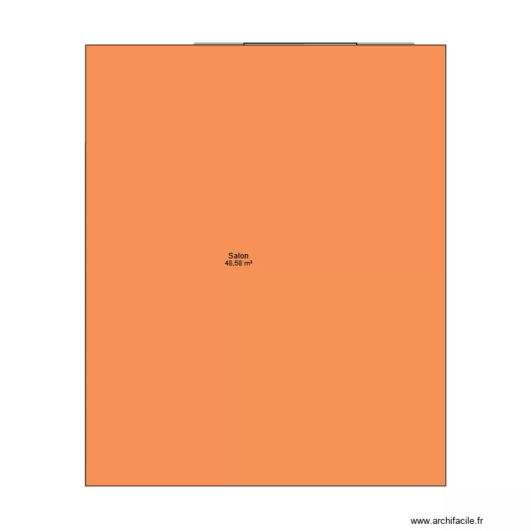 1ER ETAGE MAHATMA. Plan de 1  et 49 m²