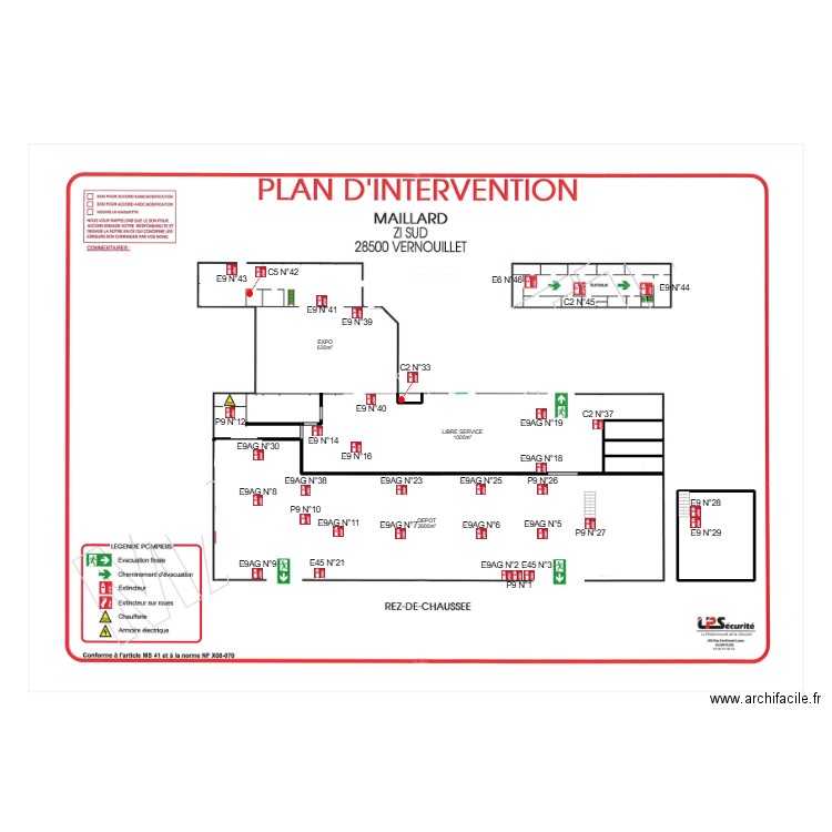 MAILLARD VERNOUILLET 2. Plan de 1 pièce et 37 m2