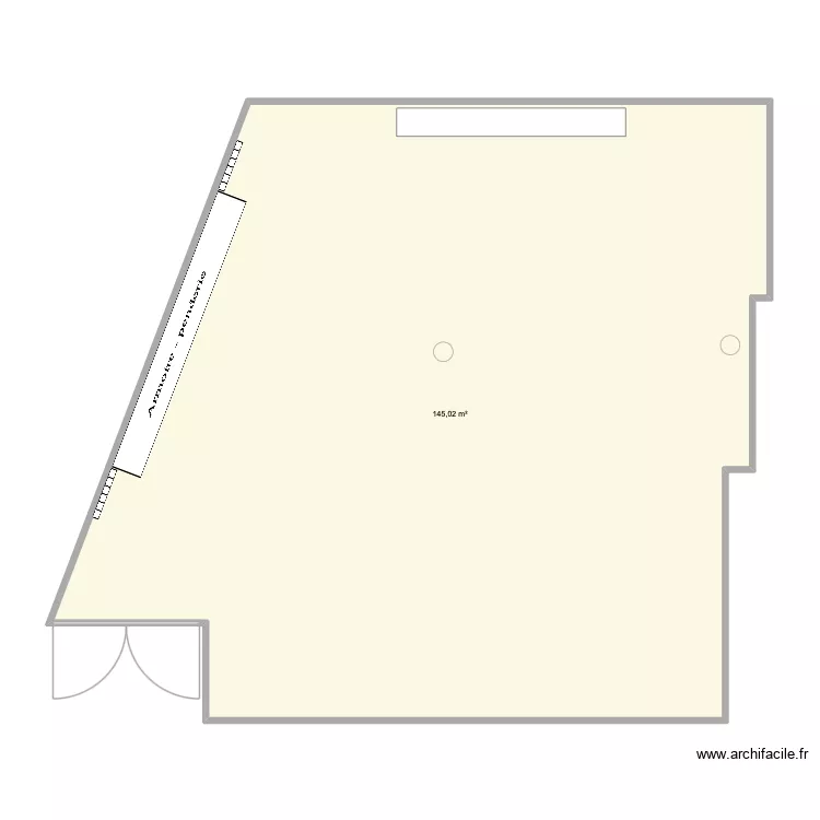 plan de salle jay. Plan de 1  et 145 m²