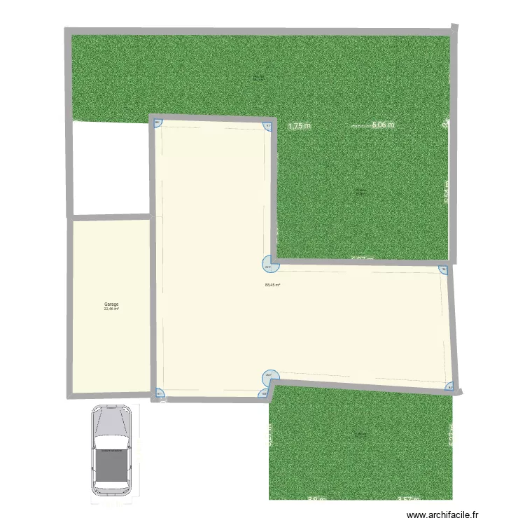 Maison. Plan de 2 Pièces et 111 m² Maison. Plan de 2 Pièces et 111 m²