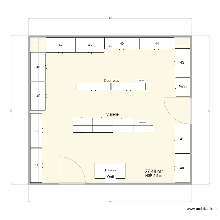 Agencement optimis&eacute;. Plan de 